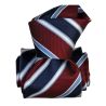 Cravate Segni Disegni Luxe, Faite main Pise. Rayée marine et Bordeaux Segni et Disegni Cravates