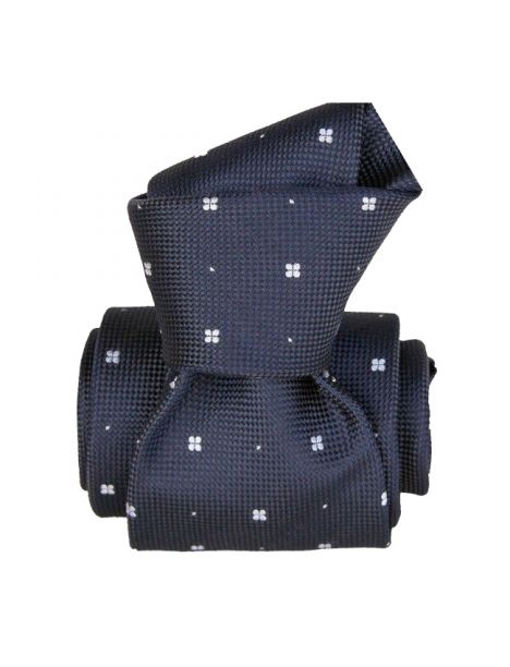 Cravate Segni Disegni Luxe, Faite main, Bolatte Bleu marine Segni et Disegni Cravates