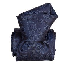 Cravate Segni Disegni Luxe, Faite main, Alexandrie Bleu