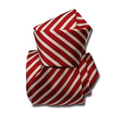 Cravate Luxe Segni Disegni, Mogador, Brescia, Rouge Segni et Disegni