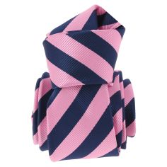 Cravate CLJ, Rugby navy et Rose Clj Charles Le Jeune