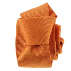 Cravate orange, soie italienne, Orange Rame