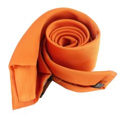 Cravate soie 6 plis, Orange Rame, Faite à la main Tony & Paul
