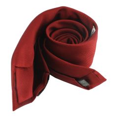 Cravate soie 6 plis, Rouge Peonia, Faite à la main Tony & Paul