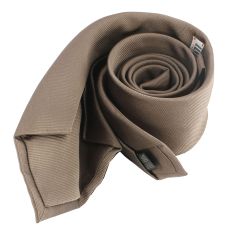 Cravate soie 6 plis, Taupe, Faite à la main Tony & Paul