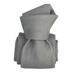 Cravate grenadine de soie, Segni & Disegni, Lucia grigio Segni et Disegni