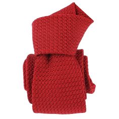 Cravate grenadine de soie, rouge cardinal, Tony & Paul Tony & Paul