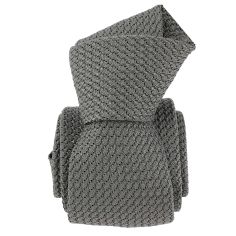 Cravate grenadine de soie, gris éléphant, Tony & Paul Tony & Paul