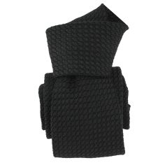 Cravate grenadine de soie, noir charbon, Tony & Paul Tony & Paul