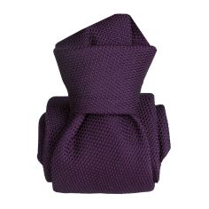 Cravate grenadine de soie, Segni & Disegni, Lucia violet Segni et Disegni