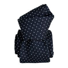 Cravate grenadine de soie, Segni & Disegni, Paris XVI Marine Segni et Disegni