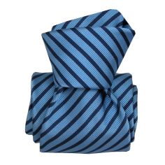 Cravate Luxe Segni Disegni, Mogador, Brescia, deux Bleus