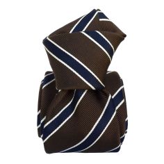 Cravate Classique Segni et Disegni- Savone Marron foncé Segni et Disegni