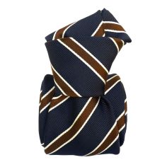 Cravate Classique Segni et Disegni- Savone Bleu marine Segni et Disegni