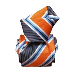 Cravate Segni Disegni Luxe, Faite main, Castellazzo, Orange Segni et Disegni