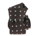 Cravate CLJ, marron, motifs fleurs Clj Charles Le Jeune