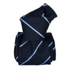 Cravate grenadine de soie, Segni & Disegni, Trévise Bleu Segni et Disegni