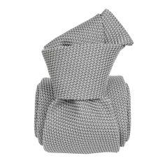 Cravate grenadine de soie, Segni & Disegni, Lucia gris argent Segni et Disegni