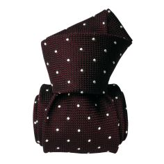 Cravate grenadine de soie, Segni & Disegni, Fjord Aubergine Segni et Disegni