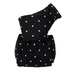 Cravate grenadine de soie, Segni & Disegni, Fjord Noir Segni et Disegni