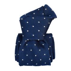 Cravate grenadine de soie, Segni & Disegni, Fjord Bleu Segni et Disegni