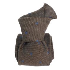 Cravate en laine et soie, Catane Taupe Segni et Disegni