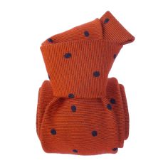 Cravate en laine et soie, Catane Orange Segni et Disegni