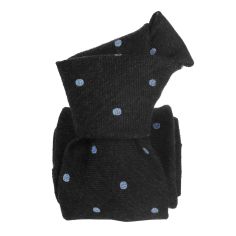 Cravate en laine et soie, Catane Gris anthracite Segni et Disegni