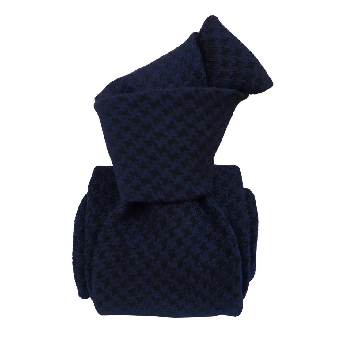 Cravate en laine et soie, Toscane Bleu profond Segni et Disegni