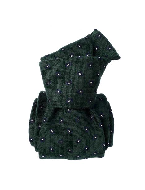 Cravate en laine et soie, Sardaigne Vert Segni et Disegni Cravates
