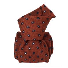 Cravate en laine et soie, Sardaigne cuivre Segni et Disegni