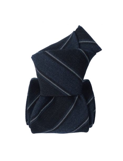 Cravate en laine et soie, Basilicata Bleu Segni et Disegni