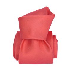 Cravate Segni Disegni Luxe, Faite main, Satin Rouge corail Segni et Disegni