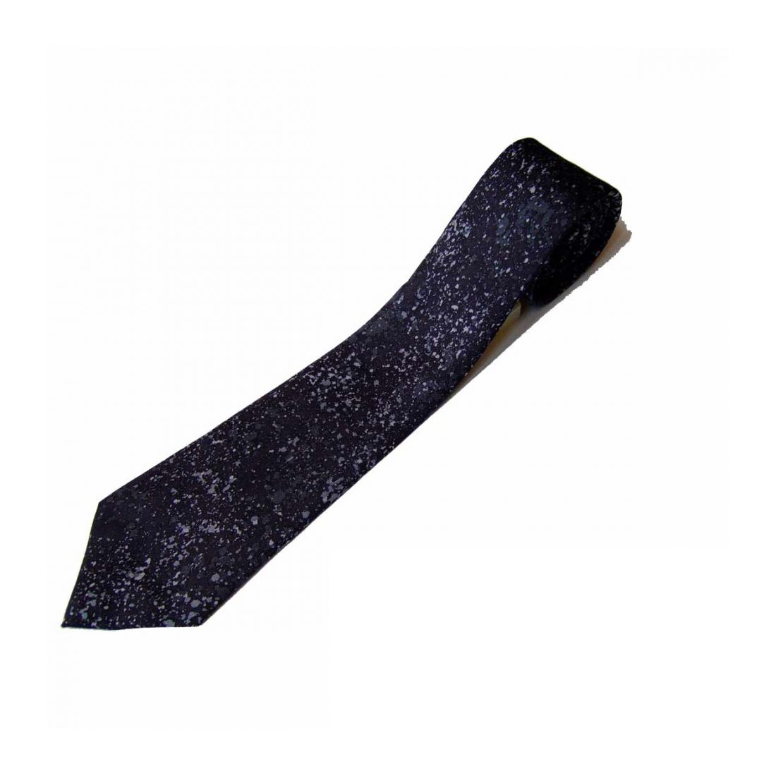 Cravate en soie, Pièce unique peinte à la main Noir Soie libre Cravates