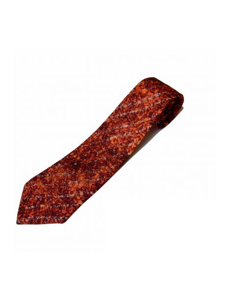 Cravate en soie, Pièce unique peinte à la main Oranger Soie libre Cravates