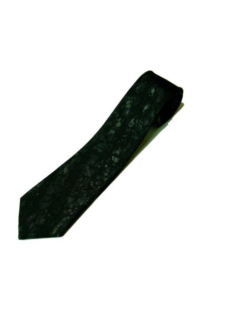 Cravate en soie, Pièce unique peinte à la main Vert urbain Soie libre Cravates