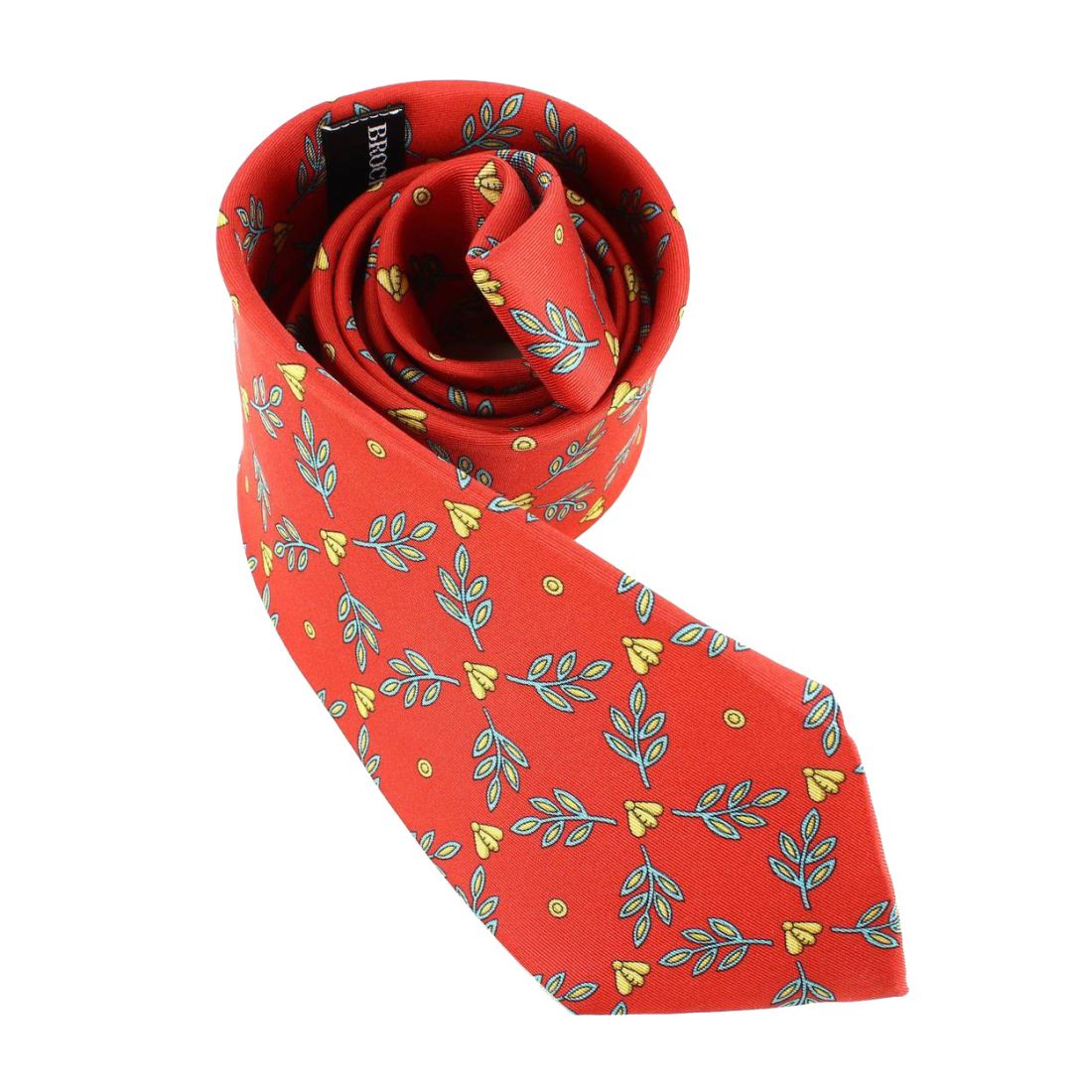 Cravate en soie, Abeilles, rouge Brochier Soieries 1890