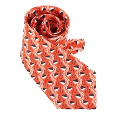 Cravate en soie, Jones Greek, orange Brochier Soieries 1890