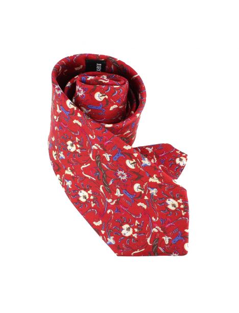 Cravate en soie, Jones Italian, rouge Brochier Soieries 1890