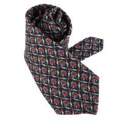 Cravate en soie, Jones Perse 04, marine Brochier Soieries 1890