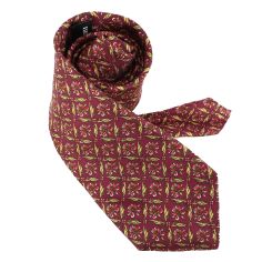 Cravate en soie, Jones Perse 04, Rouge Bordeaux Brochier Soieries 1890