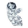 Cravate en soie, Préhistoire, gris Brochier Soieries 1890