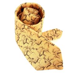 Cravate en soie, Préhistoire, beige Brochier Soieries 1890