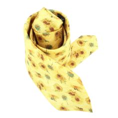 Cravate en soie, Van Gogh Tournesols, jaune Brochier Soieries 1890