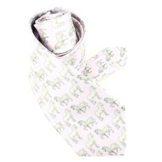 Cravate en soie, Léonard de Vinci Chevaux, Rose Brochier Soieries 1890