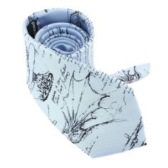 Cravate en soie, Léonard de Vinci Codex, ciel Brochier Soieries 1890