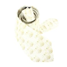 Cravate en soie, Léonard de Vinci L'Homme de Vitruve, beige Brochier Soieries 1890