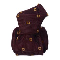 Cravate grenadine de soie, Segni & Disegni, Porto Cervo Aubergine Segni et Disegni