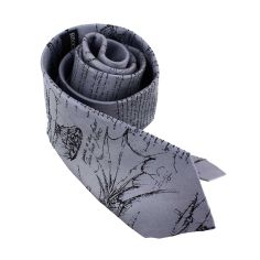 Cravate en soie, Léonard de Vinci Codex, Acier Brochier Soieries 1890