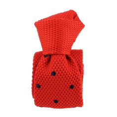 Cravate Tricot. Rouge Preppy Clj Charles Le Jeune